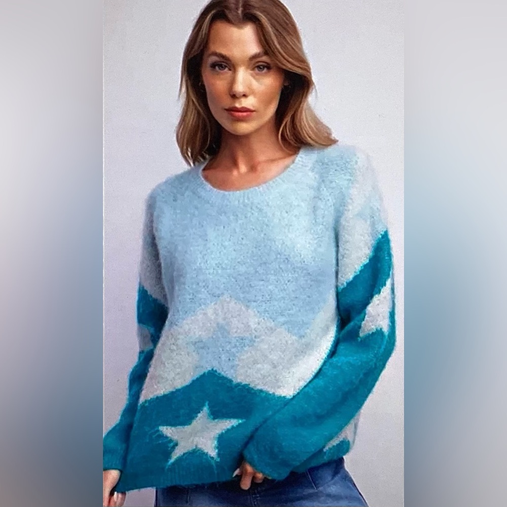 Easel Fuzzy Star Sweater